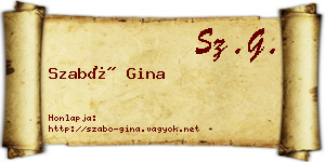 Szabó Gina névjegykártya